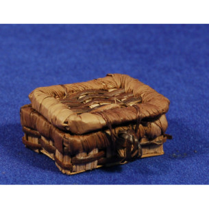 Basket with cap dark 4 cm wicker