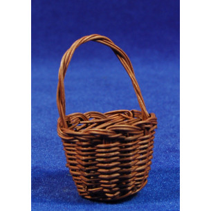 Basket one handle brown diameter 4 cm wicker