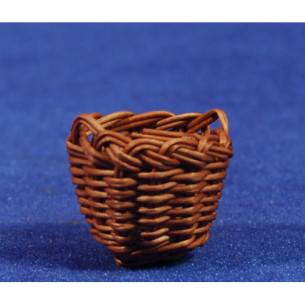 Basket without handle dark diameter 3 cm wicker