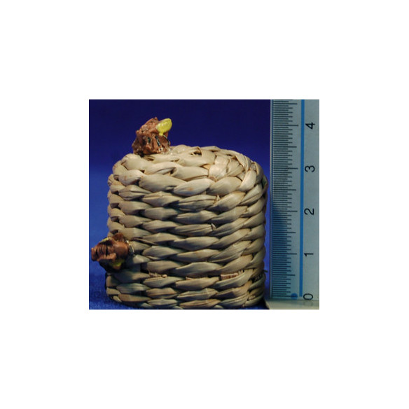 Beehive with bees 4 cm wicker