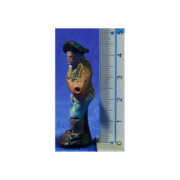Pastor con jarras 5 cm barro pintado Figuralia