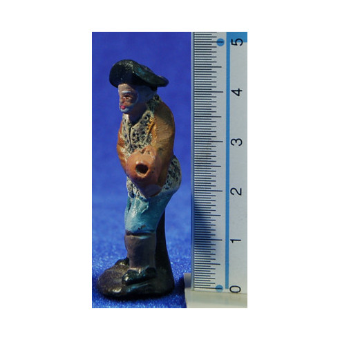 Pastor con jarras 5 cm barro pintado Figuralia