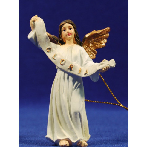 Angel stanf-hanging white 9 cm resin