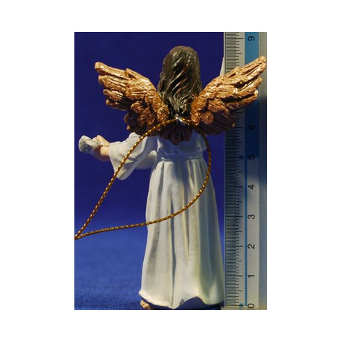 Ángel colgar-de pie blanco 9 cm resina