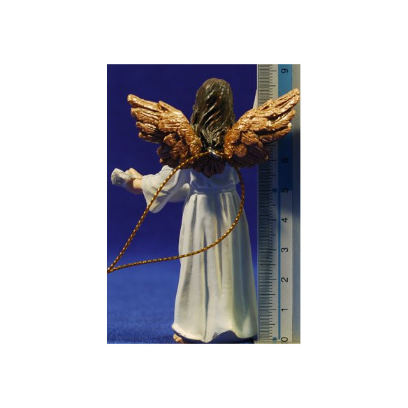Ángel colgar-de pie blanco 9 cm resina
