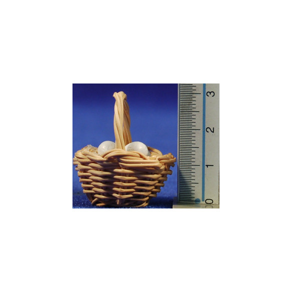 Cistell amb ous 3 cm vímet