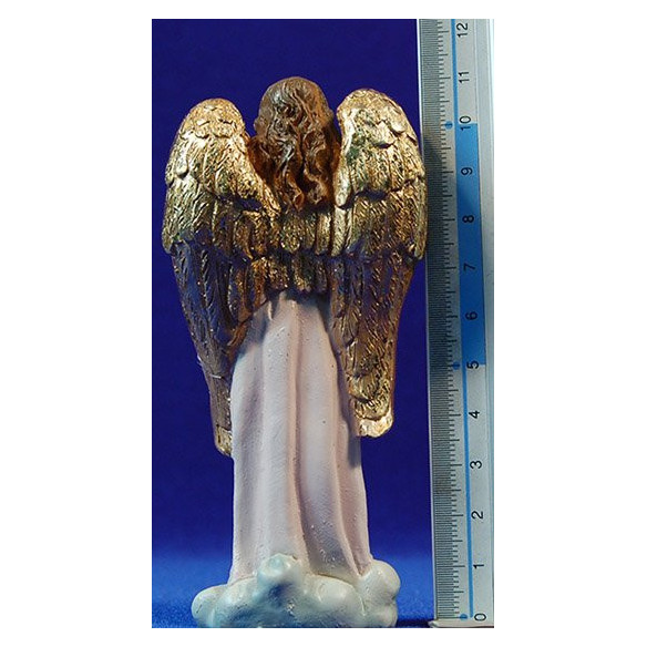 Ángel de pie blanco 11 cm resina