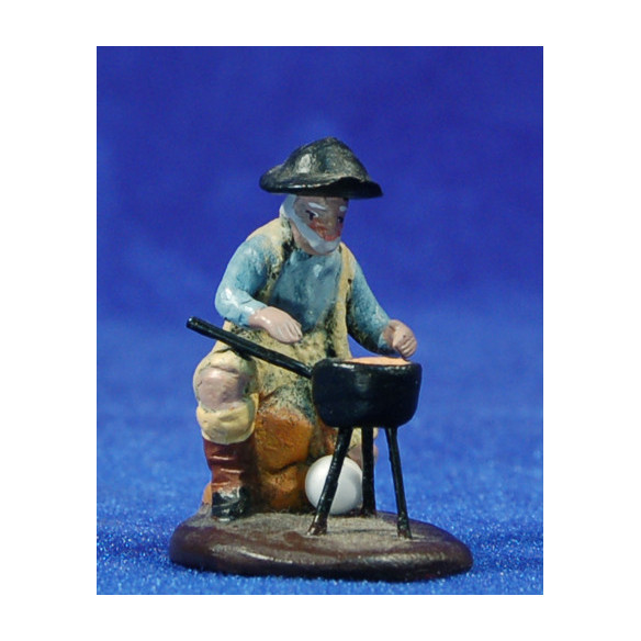 Pastor gachas 5 cm barro pintado Figuralia