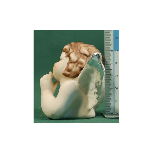 Grup de 4 busts d'àngel sobretaula 6,5 cm resina