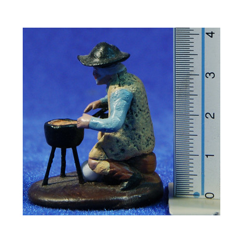 Pastor gachas 5 cm barro pintado Figuralia
