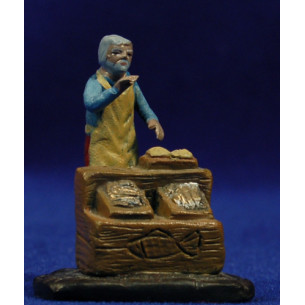 Pastor pescatero 5 cm barro pintado Figuralia
