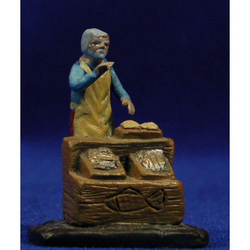 Pastor pescatero 5 cm barro pintado Figuralia