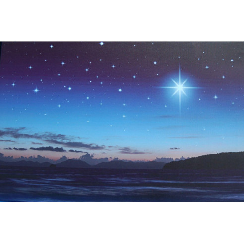 Sfondo stelle mare e cometa 60x40 cm luminoso carta
