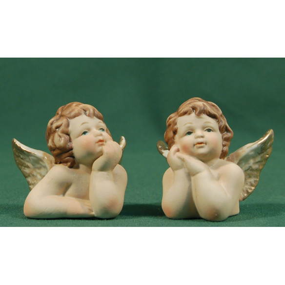 Grupo de 2 bustos de ángel sobremesa 5 cm resina