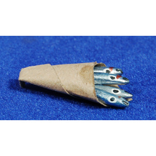Cornet Sardine 3,5 cm paper and clay