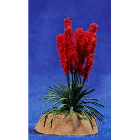 Plumero rojo 8 cm metal