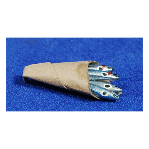 Cucurucho sardinas 3,5 cm papel y barro