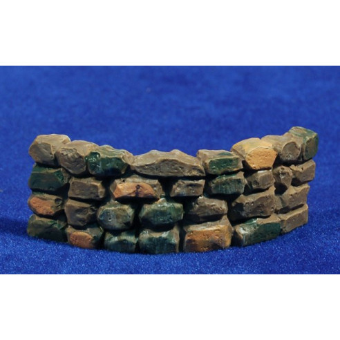 Muretto pietra viva tondo 8,5x1x3 cm resina