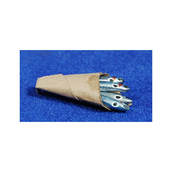 Corneto di sardine 3,5 cm carta e sardine