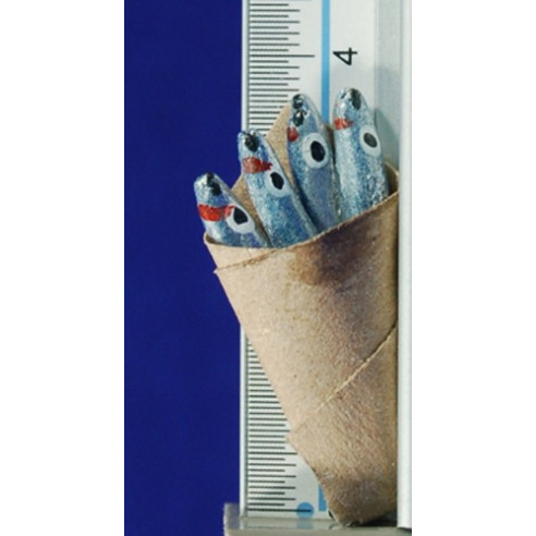 Corneto di sardine 3,5 cm carta e sardine