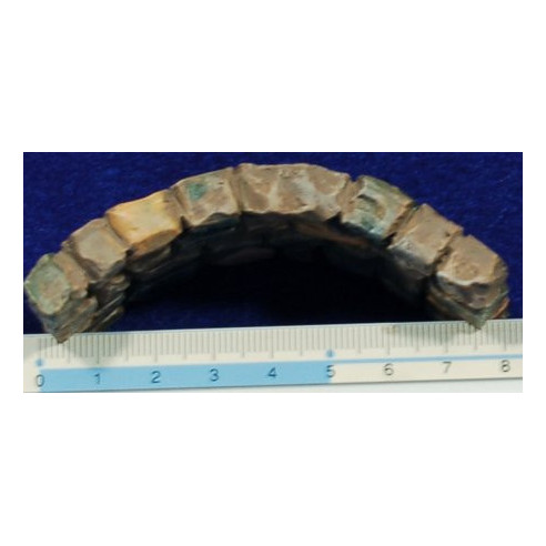 Muretto pietra viva tondo 8,5x1x3 cm resina