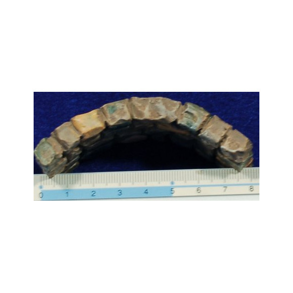 Muretto pietra viva tondo 8,5x1x3 cm resina