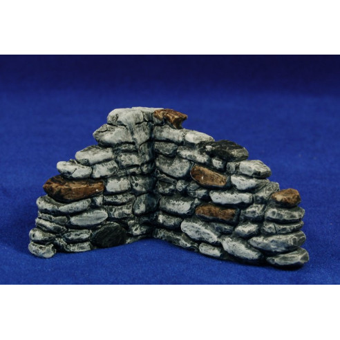 Muretto pietra viva angolo 10x8x6 cm resina