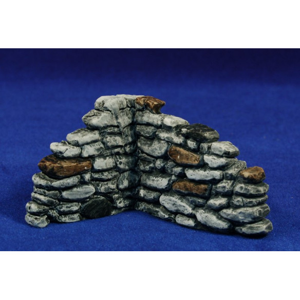 Muretto pietra viva angolo 10x8x6 cm resina