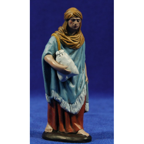 Pastore con sacco 12 cm terracotta dipinte Figuralia