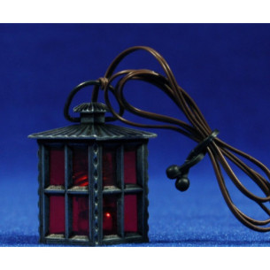 Lampada luce rossa lampadina 3,8 cm metallo
