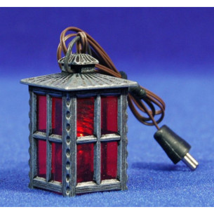 Bulb street light red 4,5 cm metal