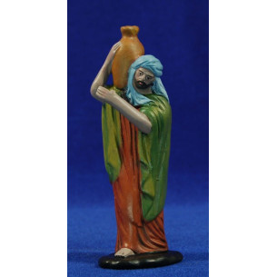 Pastore  con brocca 12 cm terracotta dipinte Figuralia
