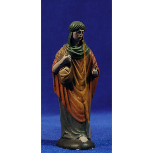 Pastore con sacco di pane 12 cm terracotta dipinte Figuralia