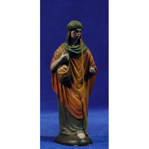 Pastore con sacco di pane 12 cm terracotta dipinte Figuralia
