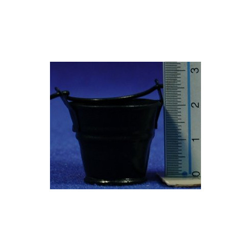 Secchio nera 2,5 cm metallo