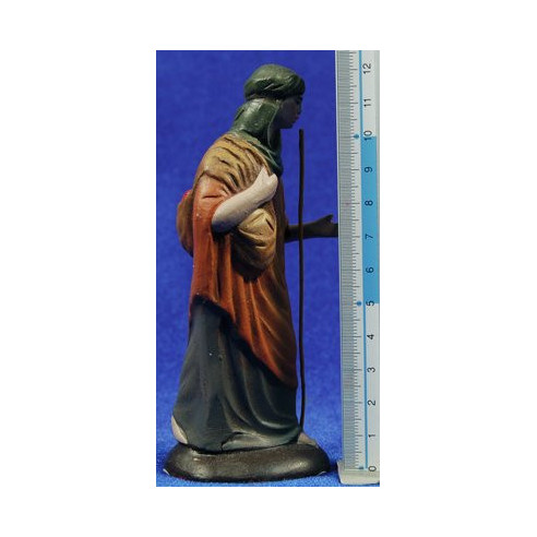 Pastore con sacco di pane 12 cm terracotta dipinte Figuralia