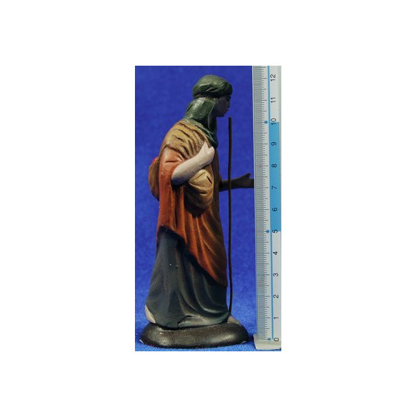 Pastore con sacco di pane 12 cm terracotta dipinte Figuralia