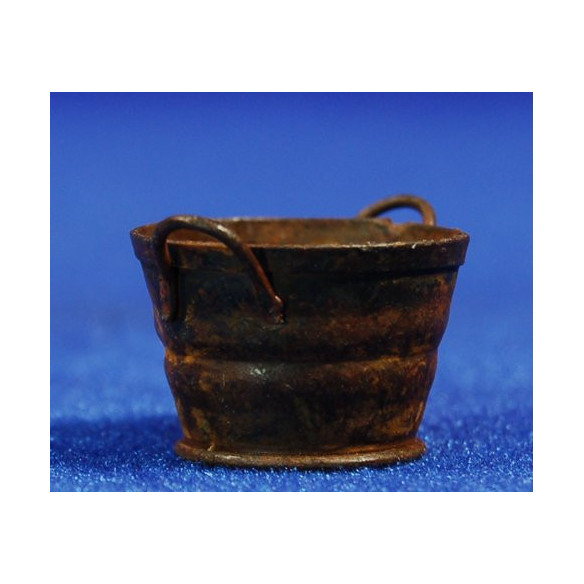 Cubo redondo oxidado 2,5 cm metal