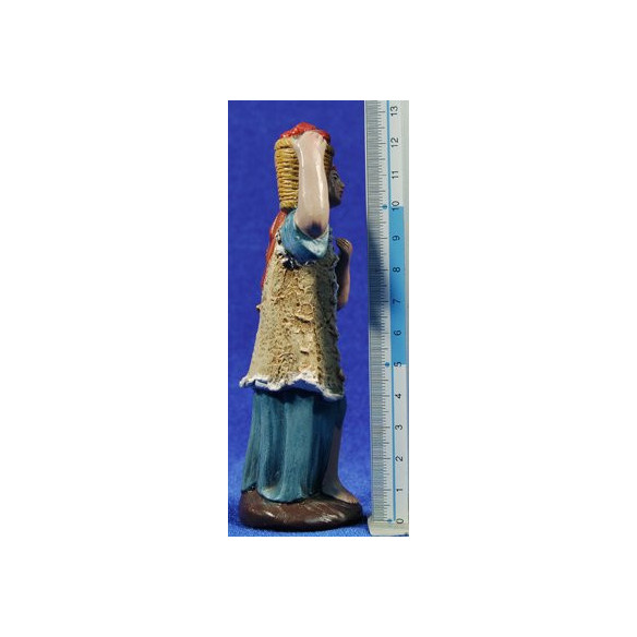 Pastore con cesto 12 cm terracotta dipinte Figuralia