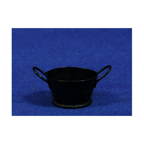 Mastello rorondo nero 3 cm metallo