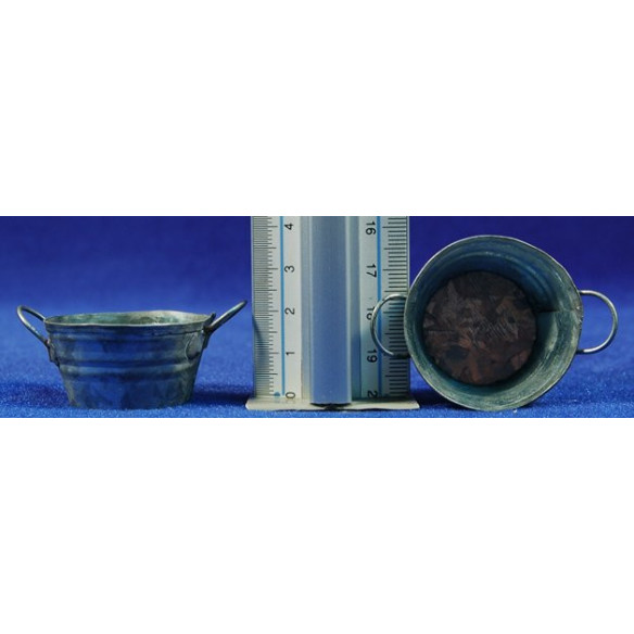 Bucket round 3,5 cm metal