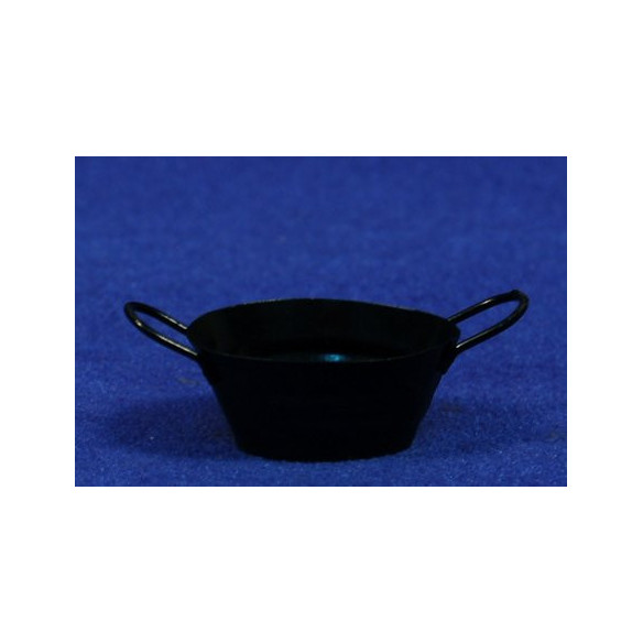 Cubell ovalat negre 3,5 cm metall