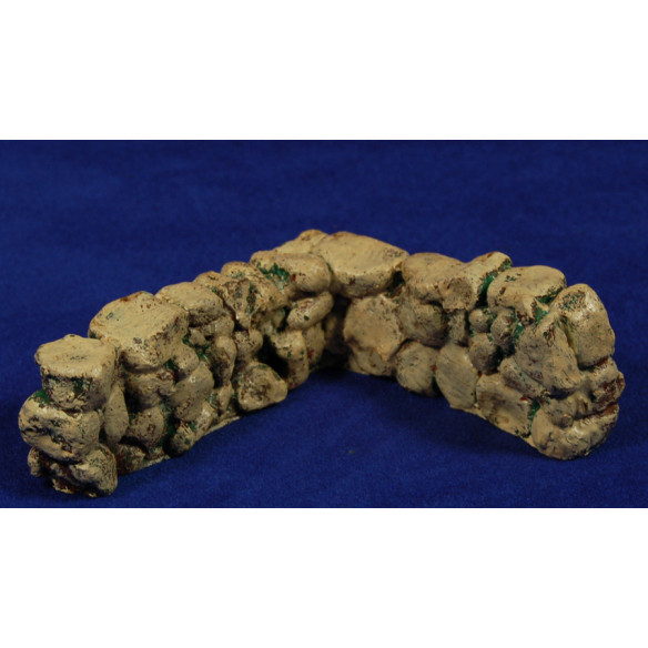 Stone wall angle 11x11x4 cm resin