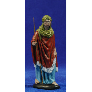 Shepherd with stick 12 cm clay painted Figuralia