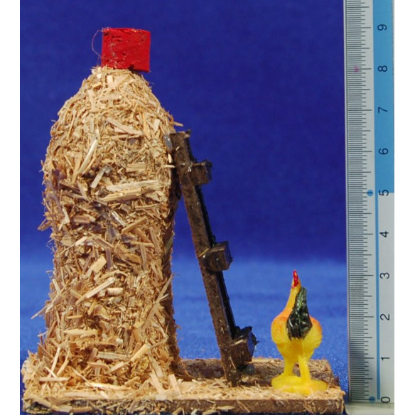 Paller amb escala i gallina 10 cm palla