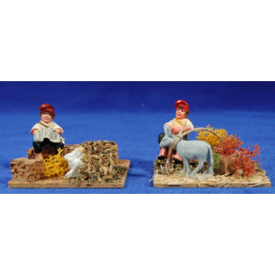 Grupo niño 7x7x4 cm paja Belenes Puig