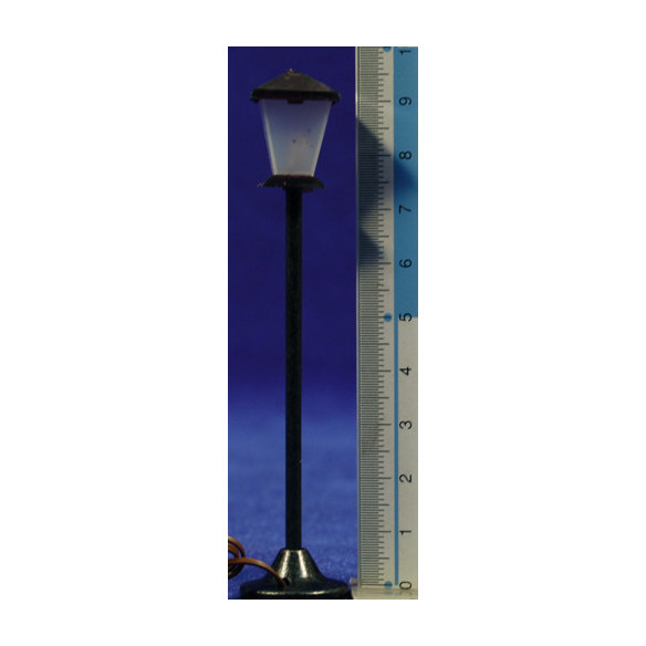 Farola de calle luz led blanca 10 cm metal
