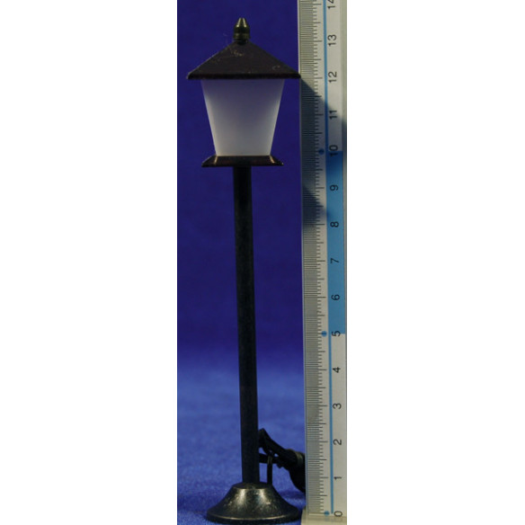 Farola de calle luz led blanca 14 cm metal