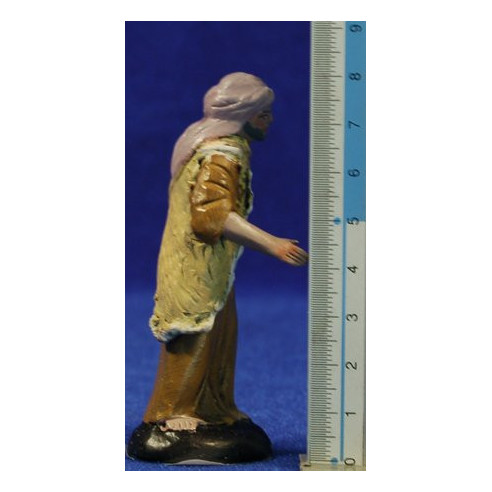 Pastor con bolsa 7 cm barro pintado Figuralia