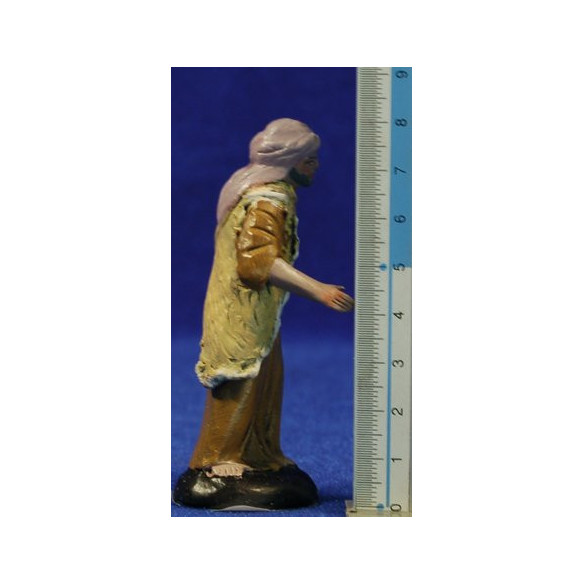 Pastore con tascapane 7 cm terracotta dipinte Figuralia